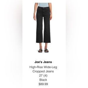 Joe’s Jeans High-Waist Wide-Leg Cropped Jeans